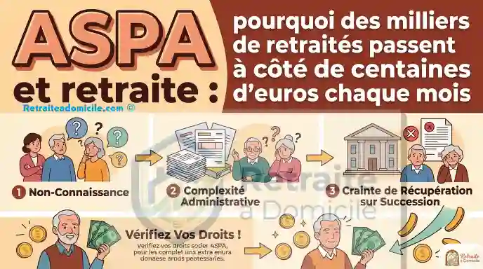 ASPA et retraite retraités euros chaque mois