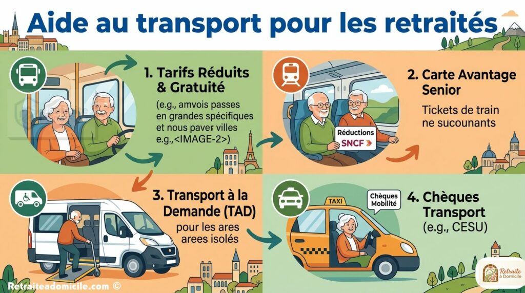 Aide au transport pour les retraites