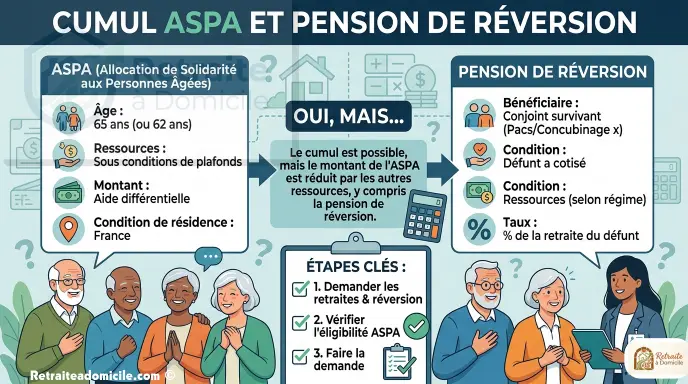 peut-on cumuler aspa et pension de réversion