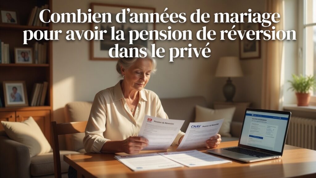 combien d'années de mariage pour avoir la pension de réversion dans le privé
