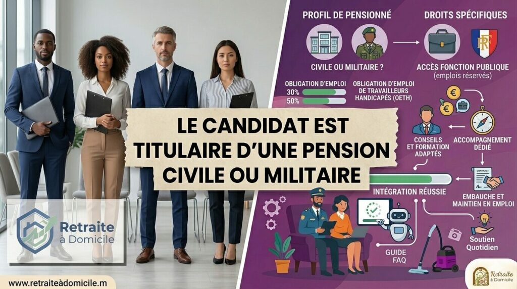 le candidat est titulaire d'une pension d'invalidité civile ou militaire