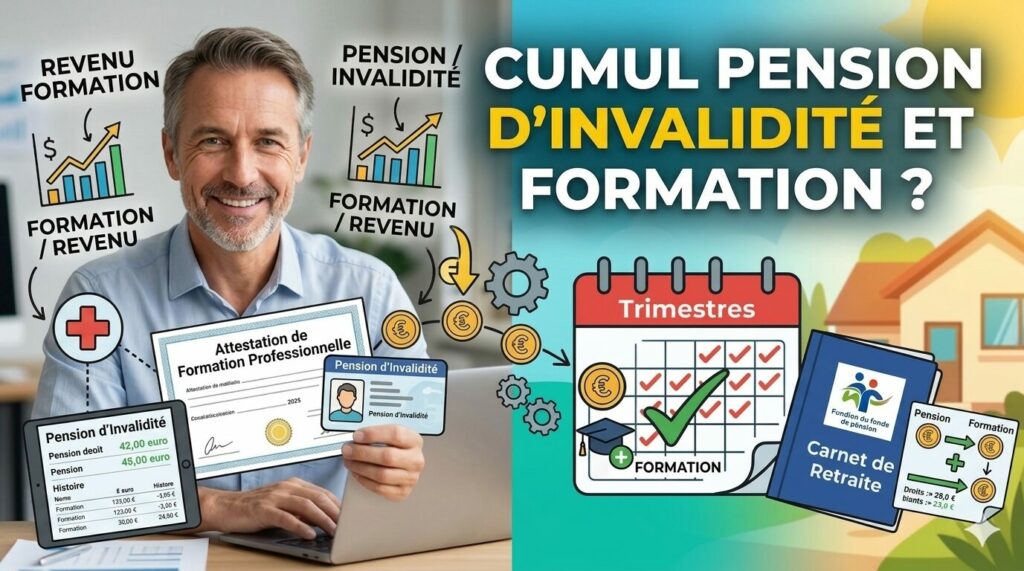 cumul pension d'invalidité et formation
