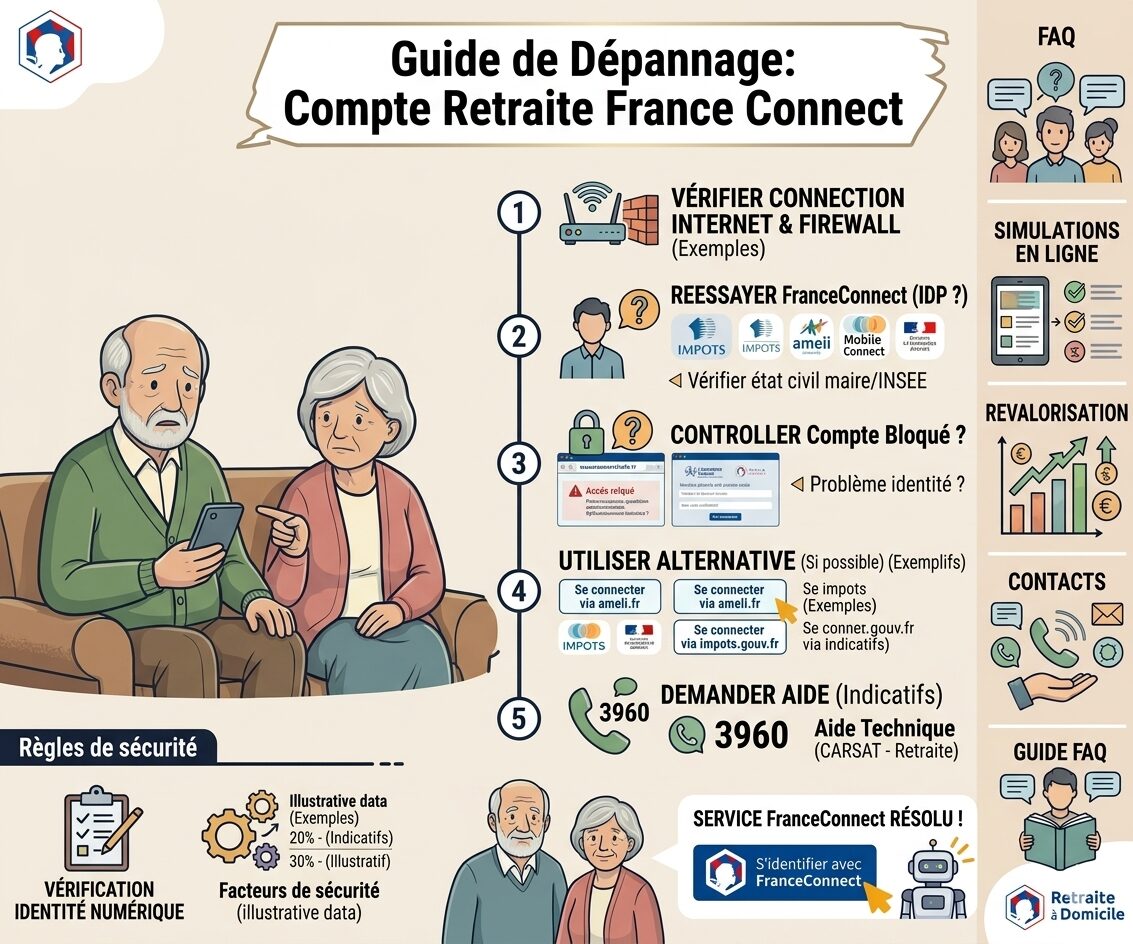 Compte retraite France Connect ne fonctionne pas : toutes les solutions